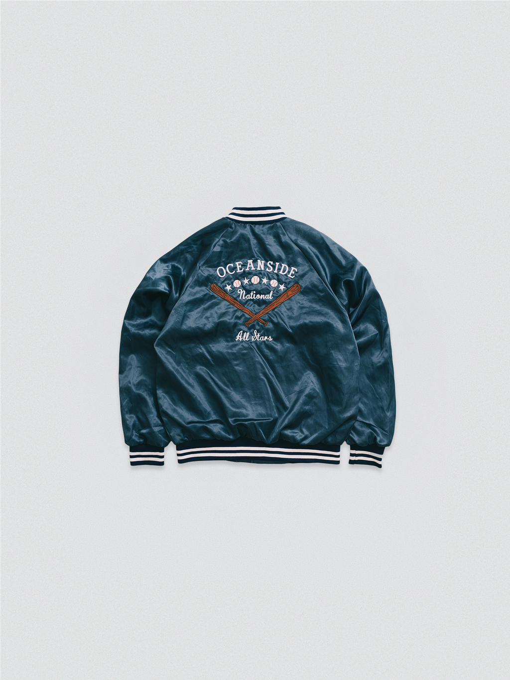 "JAQUETA VINTAGE BASEBALL 2001 "OCEANSIDE NATIONAL"