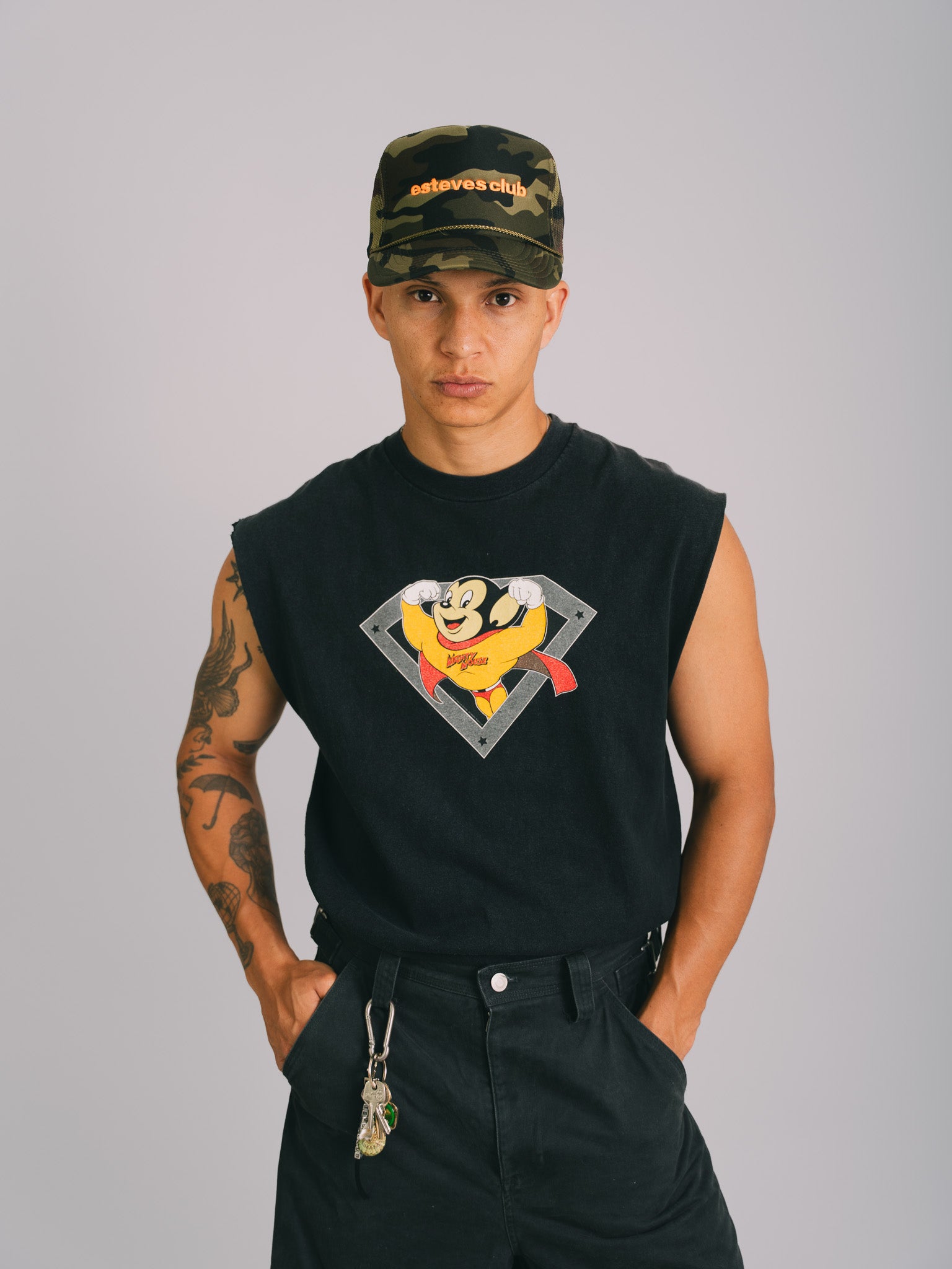 MUSCLE TEE  "MIGHTY MOUSE"