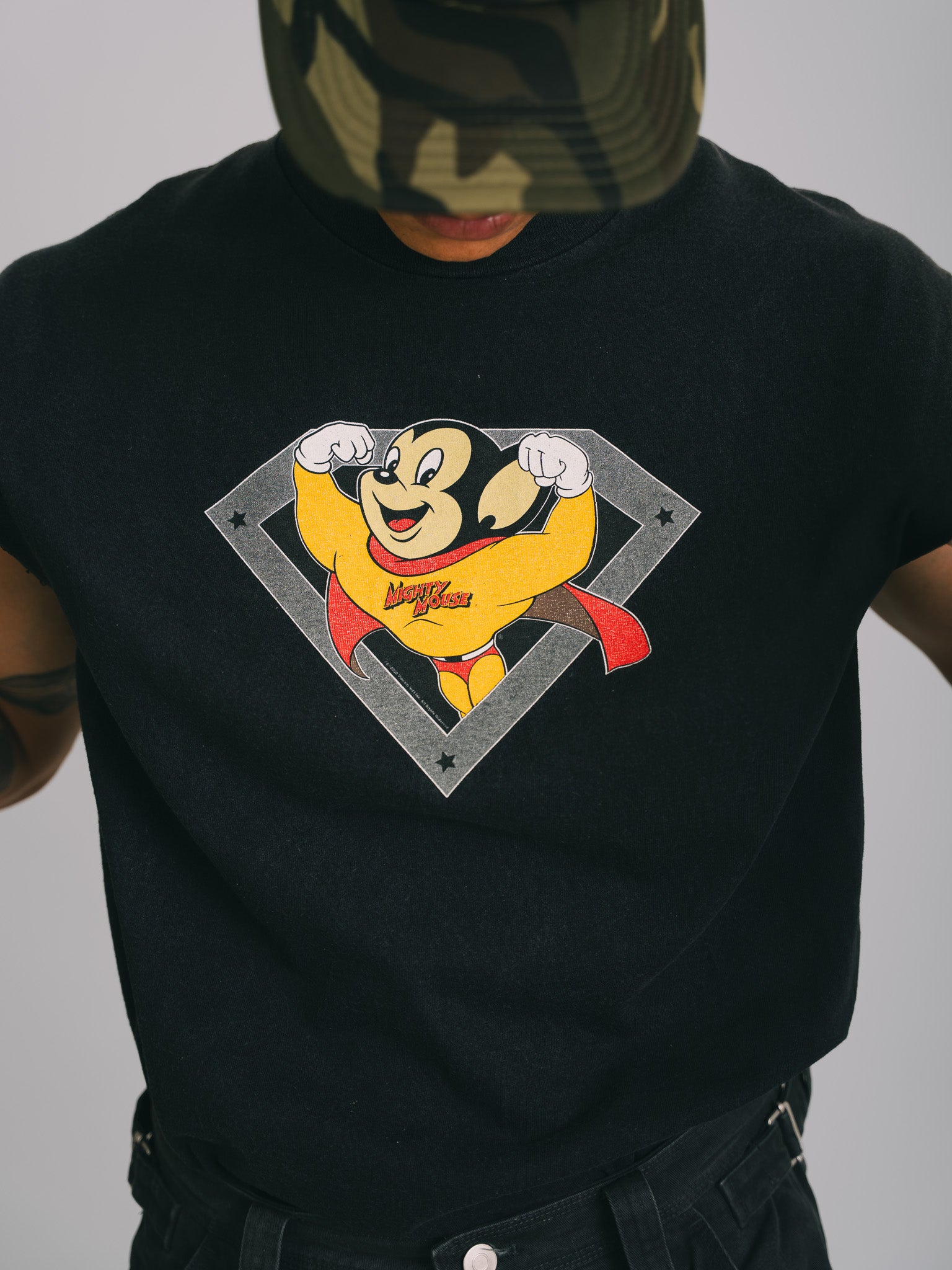 MUSCLE TEE  "MIGHTY MOUSE"