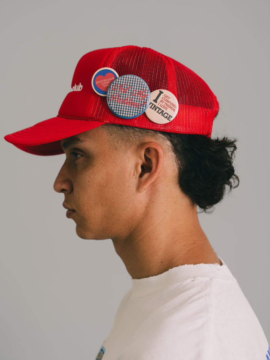 BONÉ TRUCKER VERMELHO "ESTEVES CLUB"