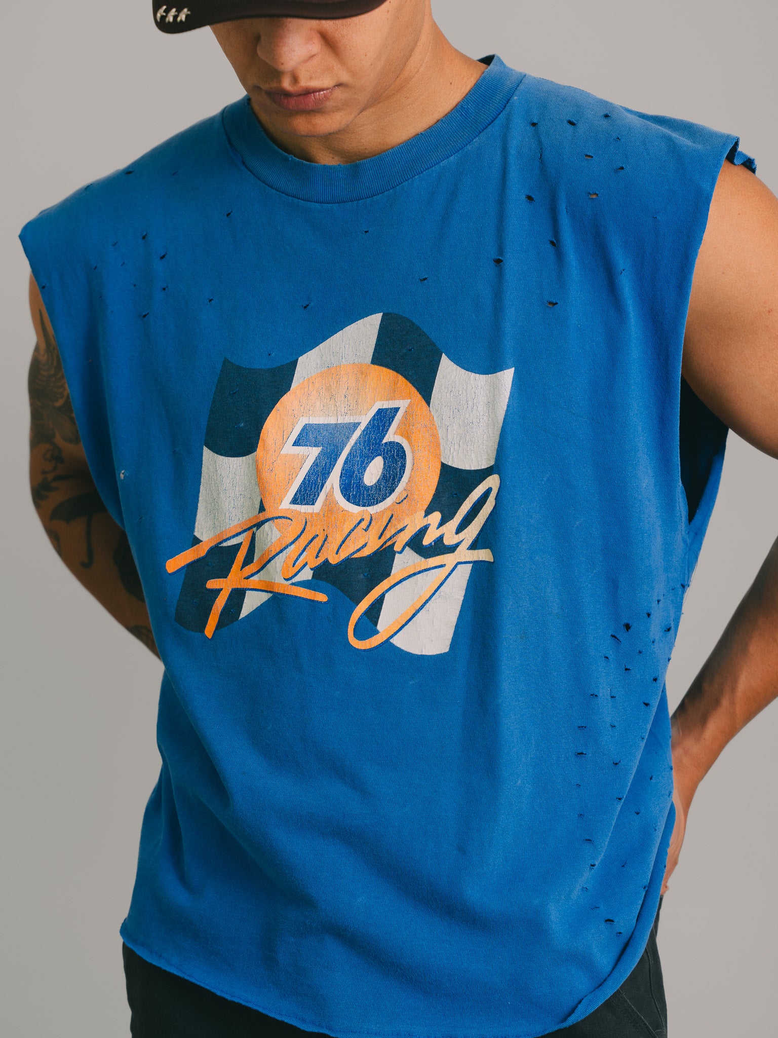 MUSCLE TEE VINTAGE “RACING 76"