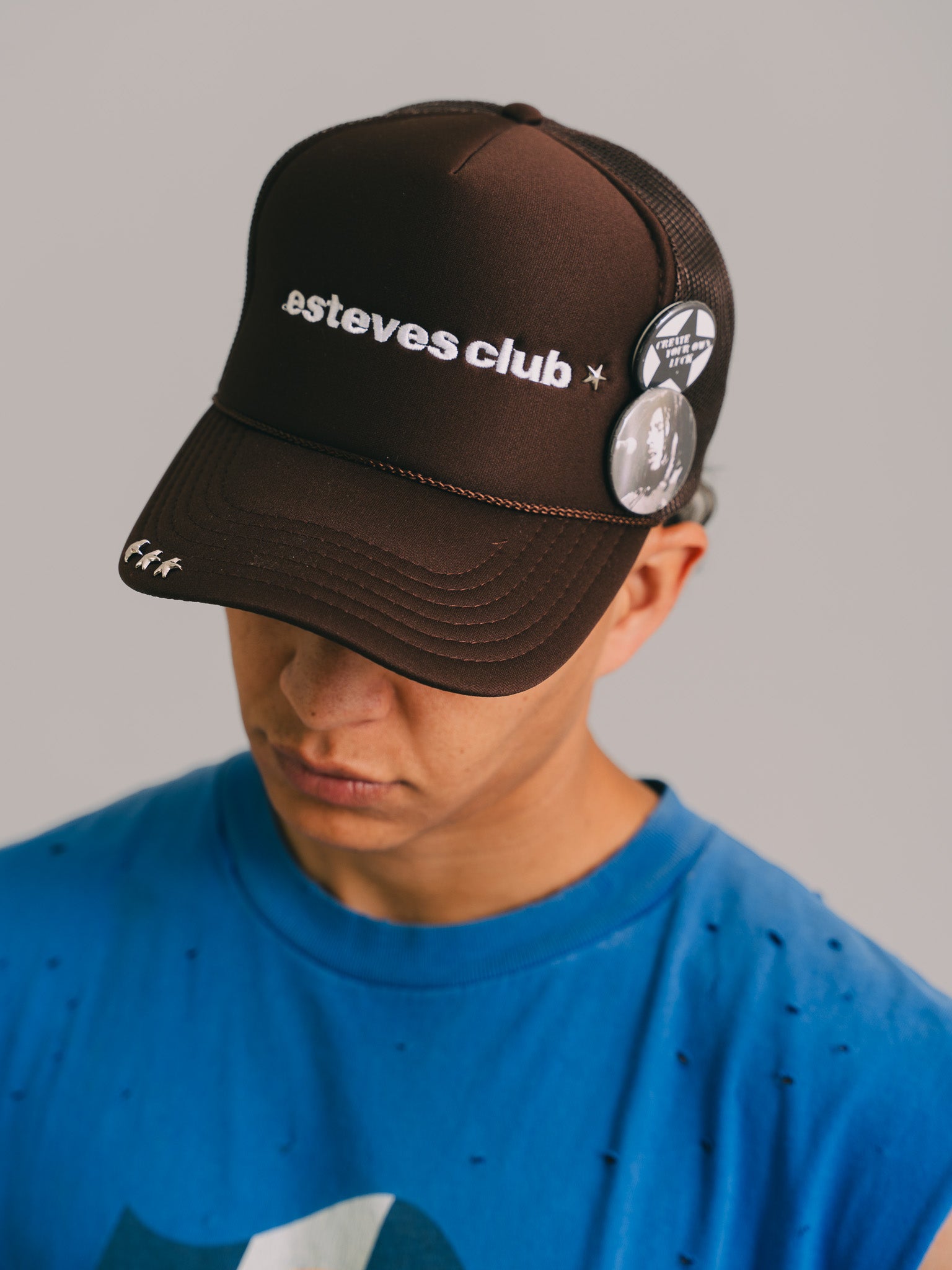 BONÉ TRUCKER MARROM "ESTEVES CLUB"