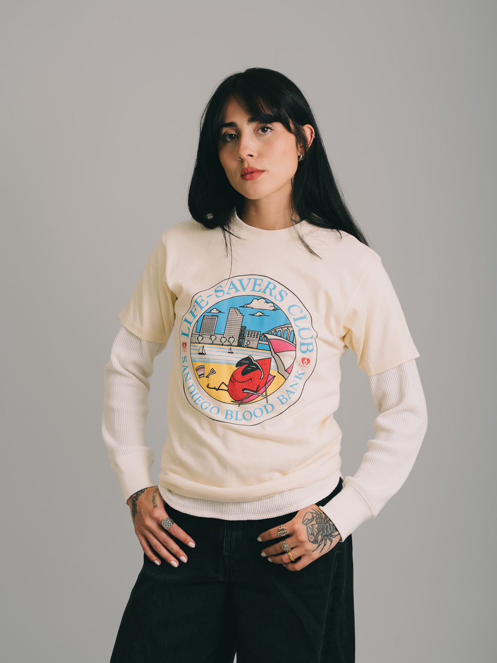 CAMISETA "LIFE-SAVERS CLUB" 80`s