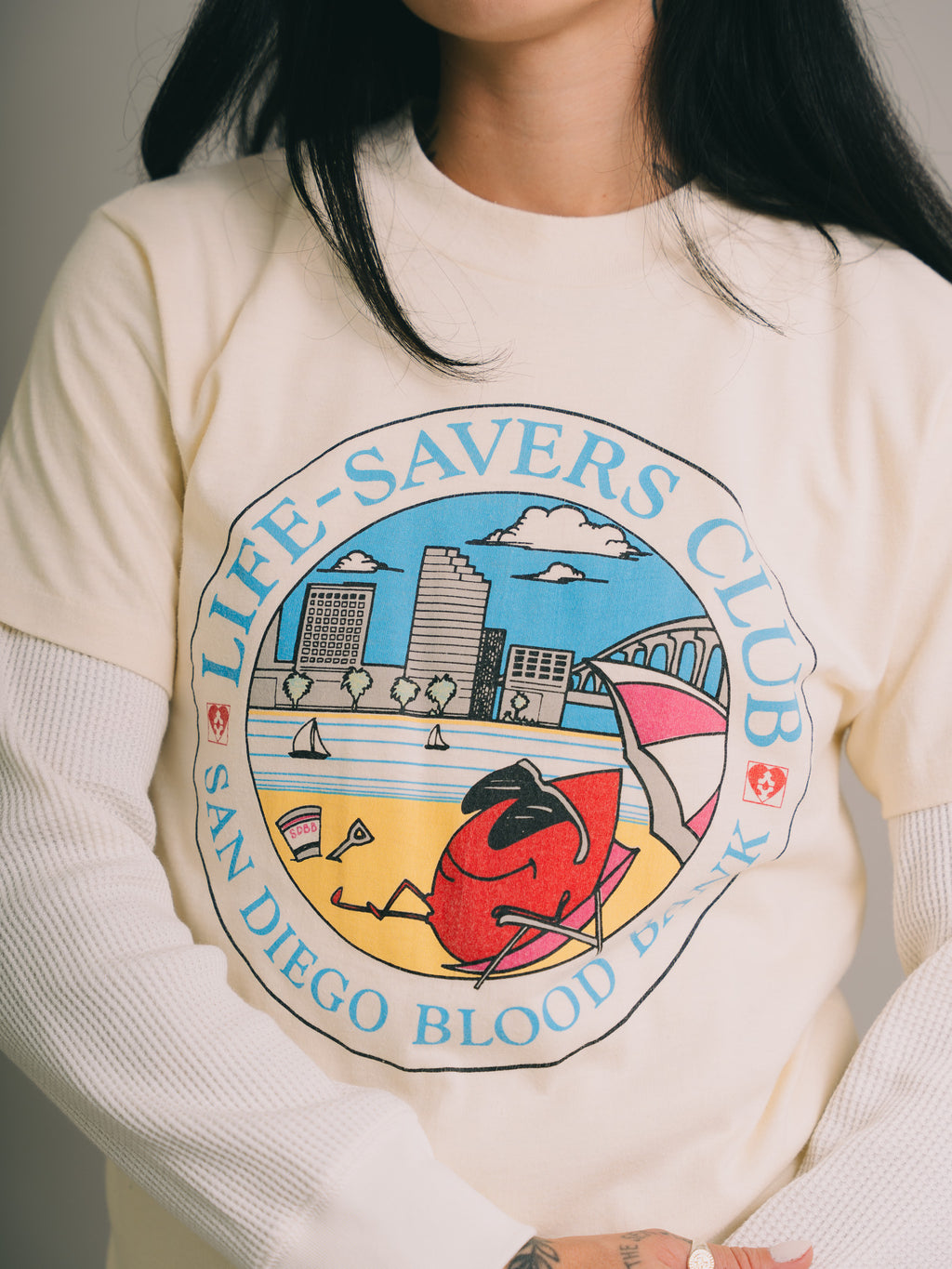 CAMISETA "LIFE-SAVERS CLUB" 80`s