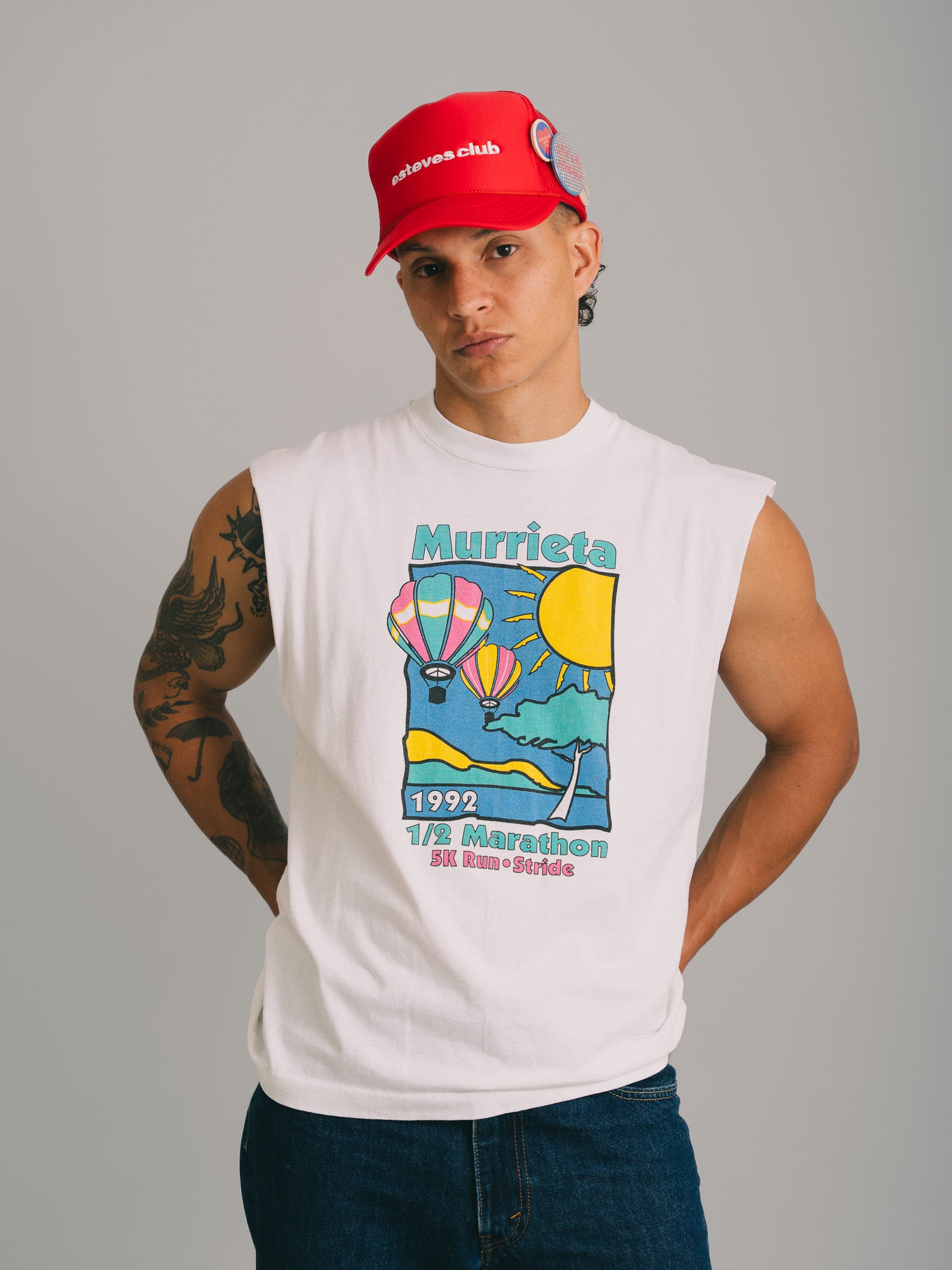 MUSCLE TEE "MURRIETA 1/2 MARATHON" 1992