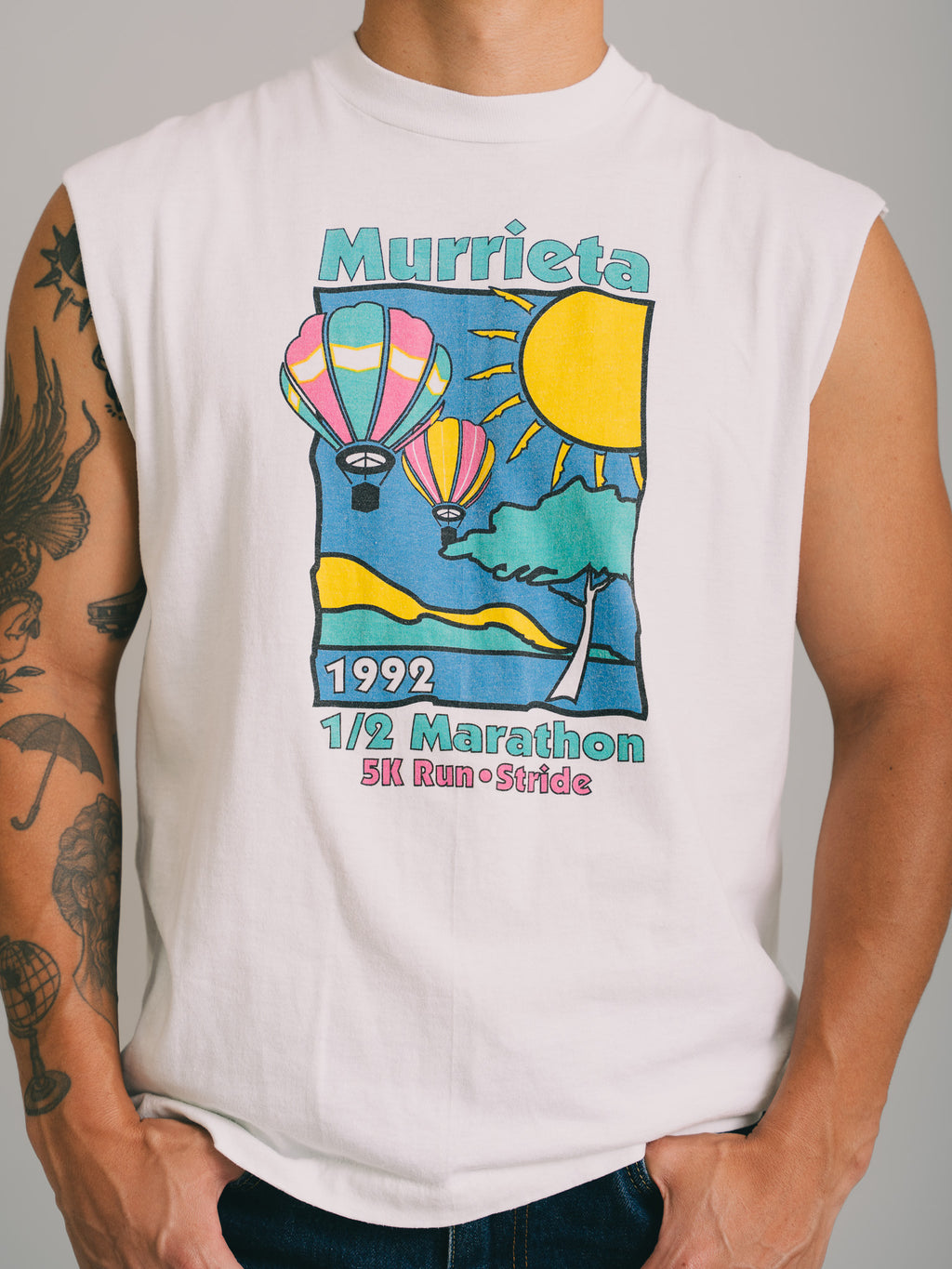 MUSCLE TEE "MURRIETA 1/2 MARATHON" 1992