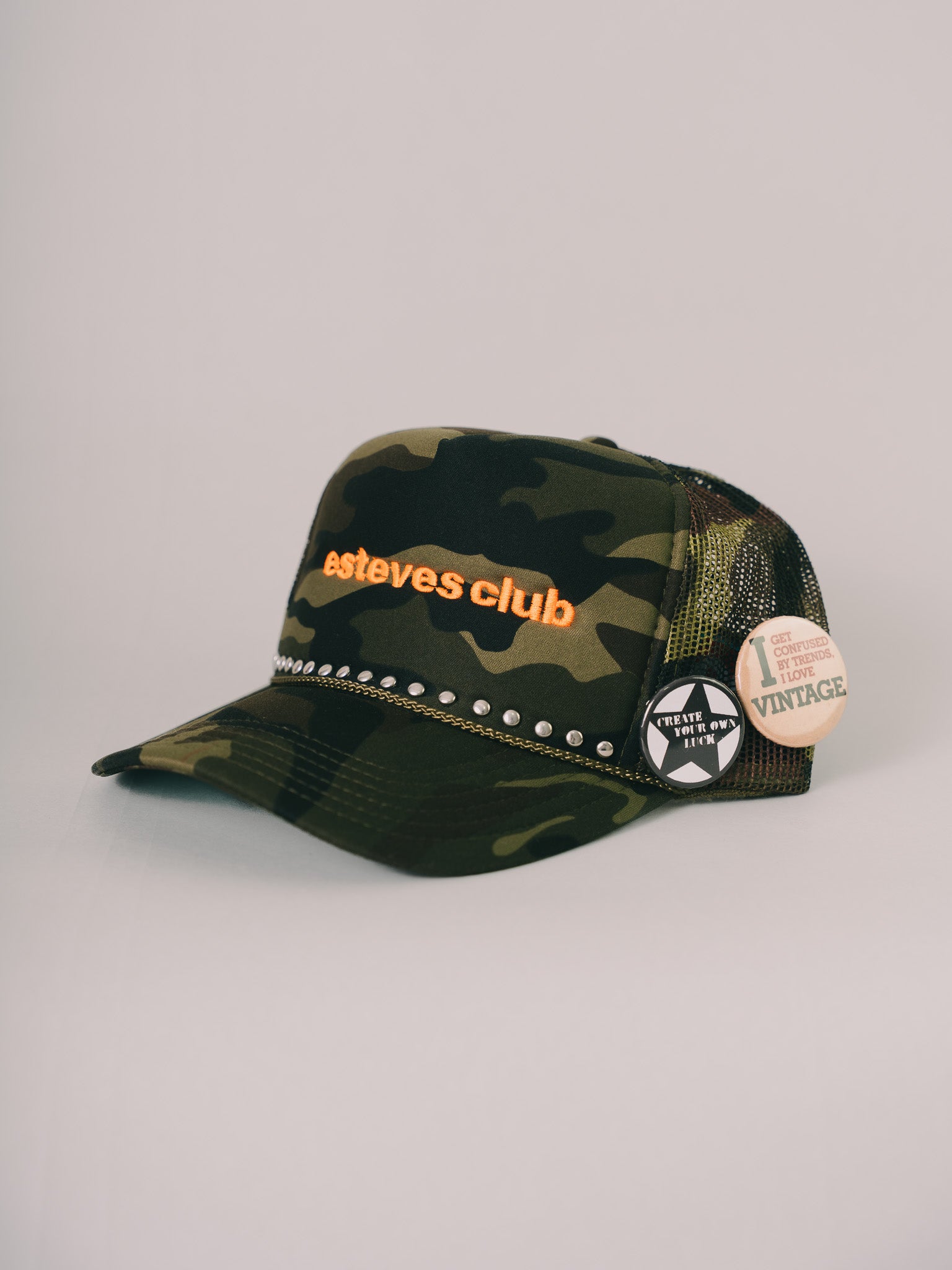 BONÉ TRUCKER CAMUFLADO "ESTEVES CLUB"