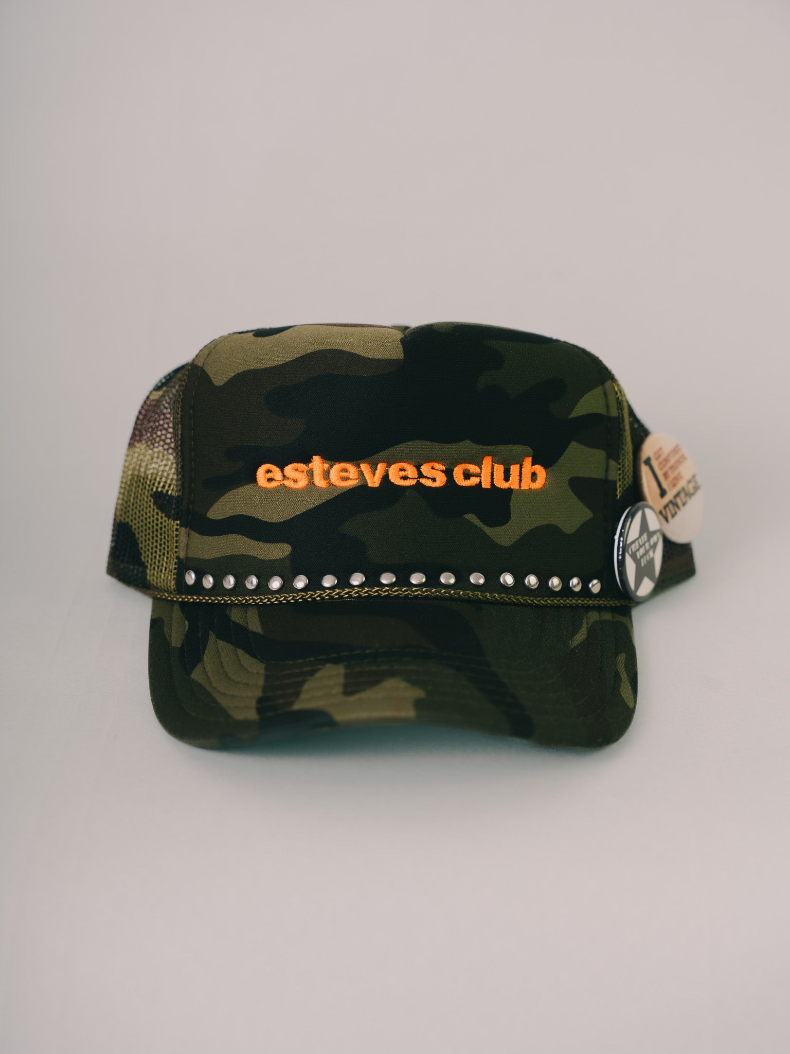 BONÉ TRUCKER CAMUFLADO "ESTEVES CLUB"