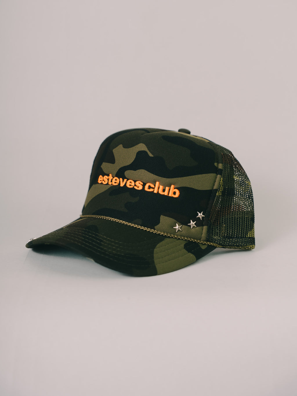 BONÉ TRUCKER CAMUFLADO "ESTEVES CLUB"