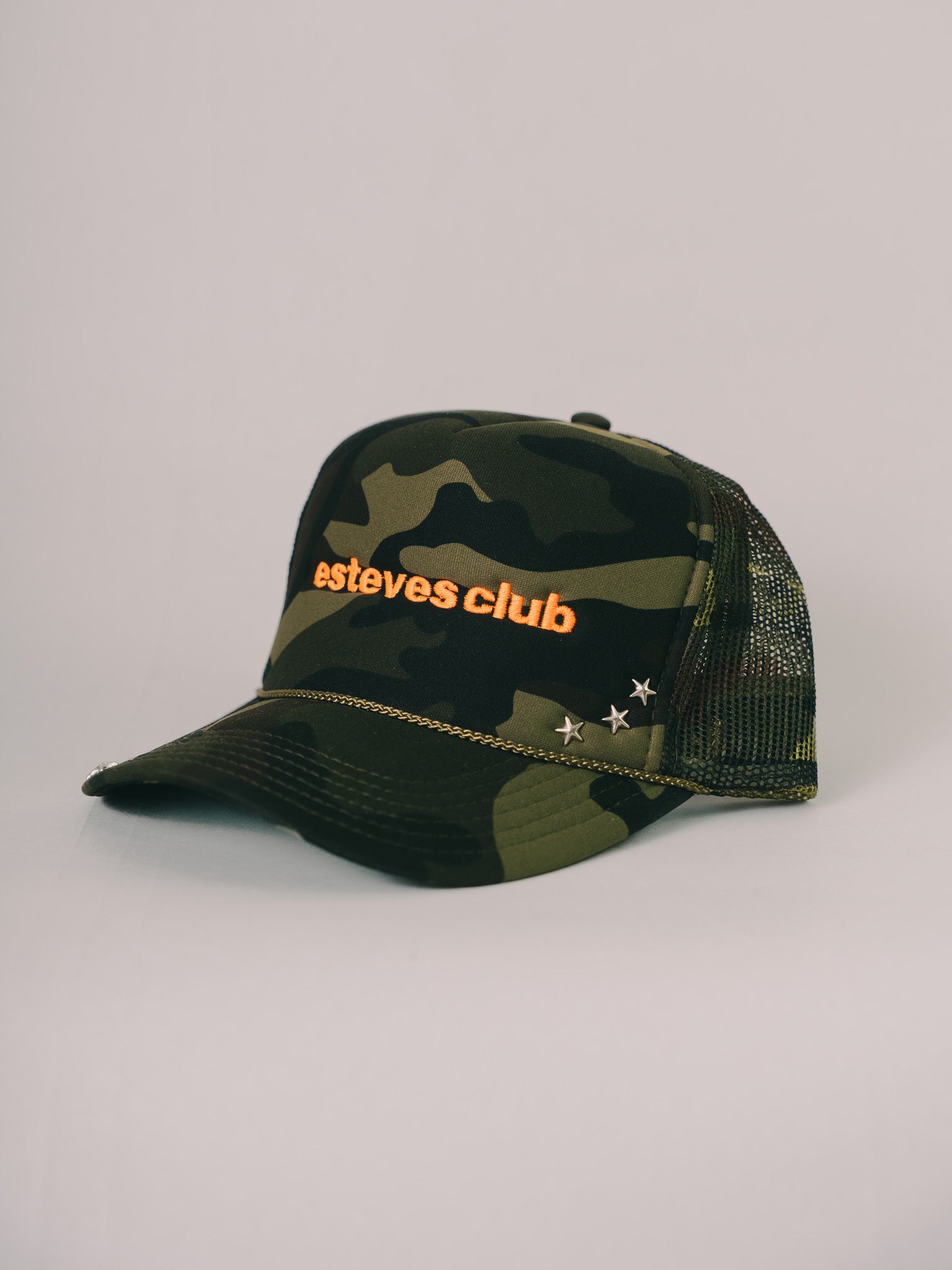 BONÉ TRUCKER CAMUFLADO "ESTEVES CLUB"