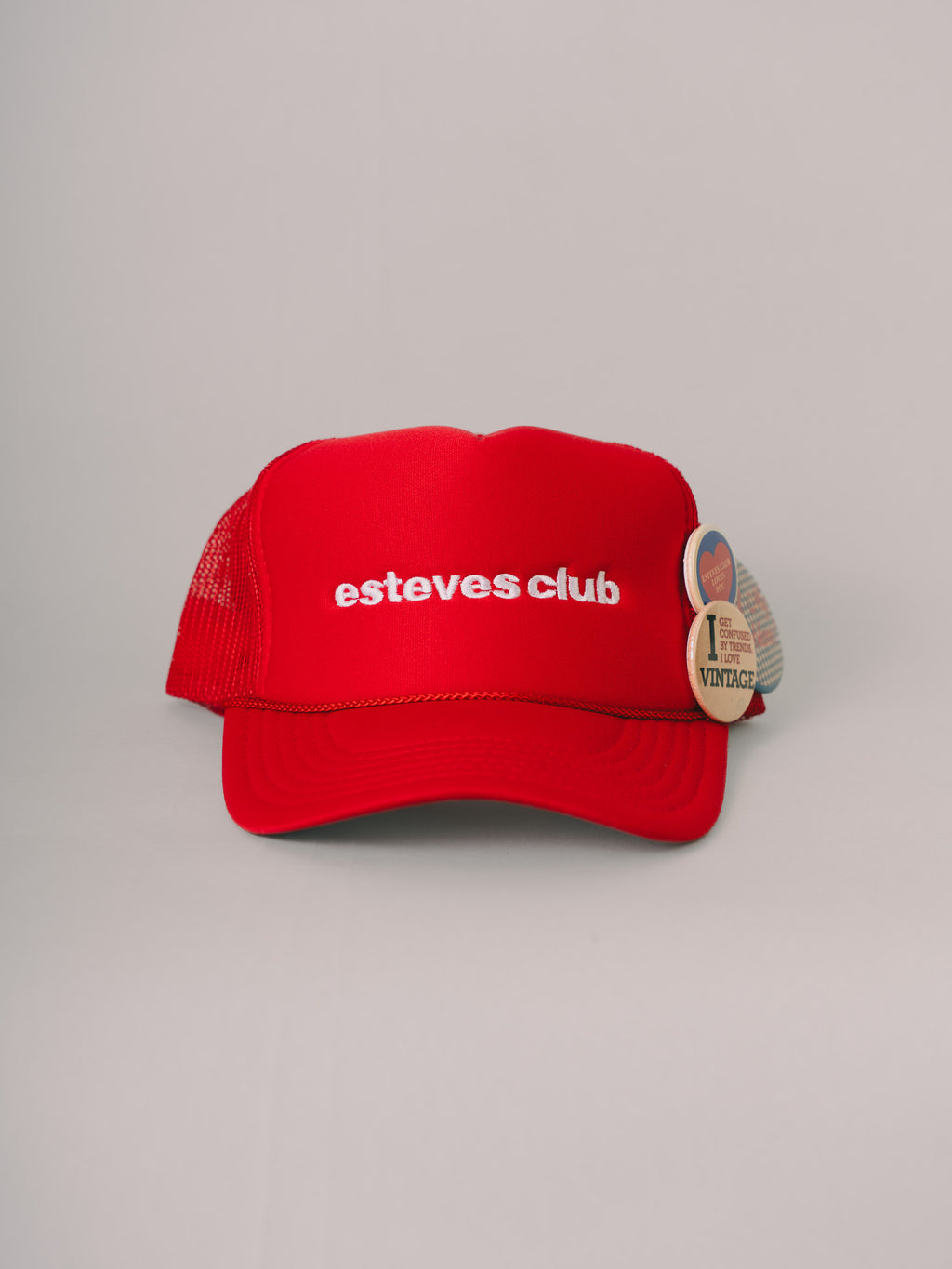 BONÉ TRUCKER VERMELHO "ESTEVES CLUB"