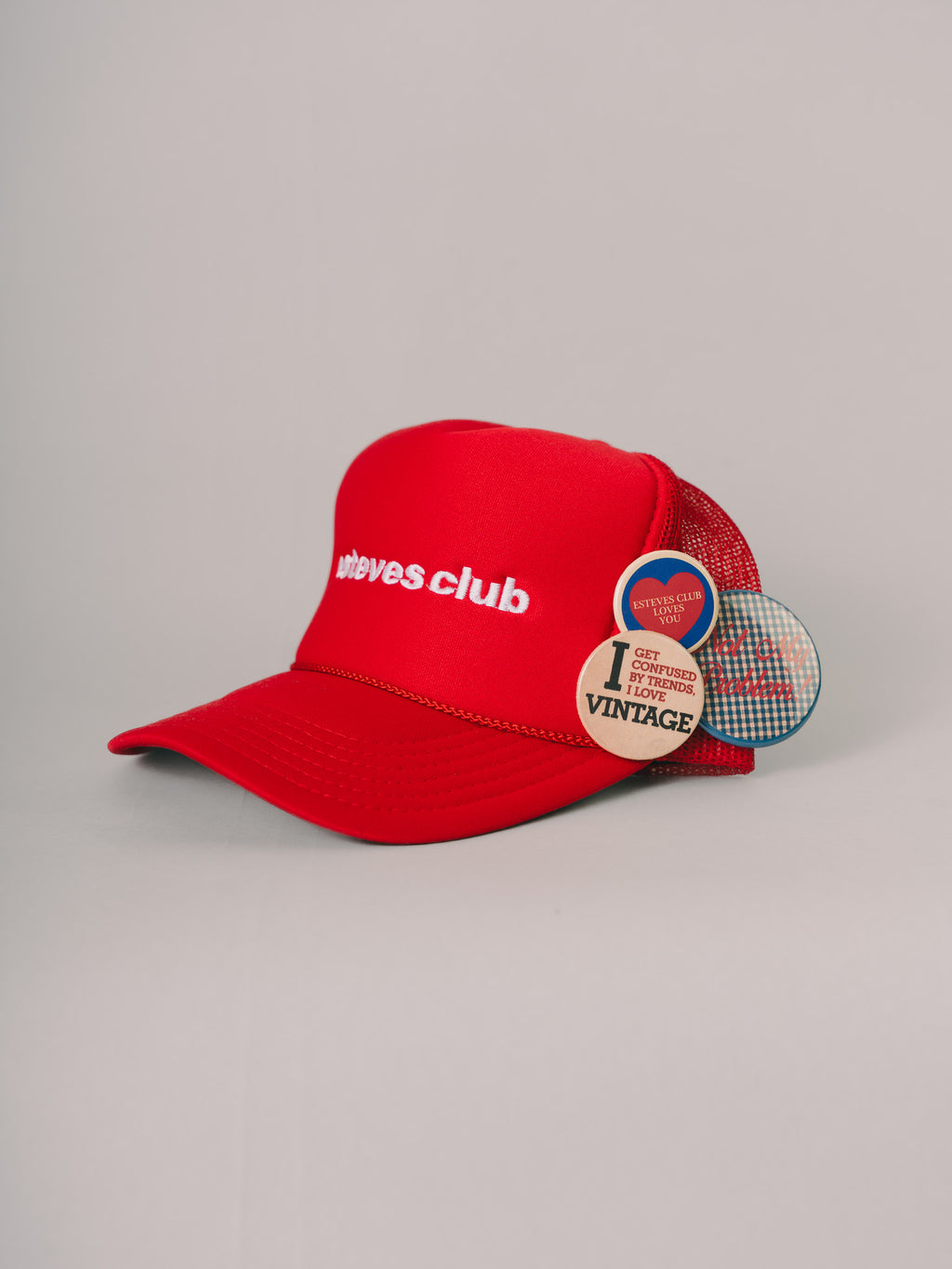 BONÉ TRUCKER VERMELHO "ESTEVES CLUB"