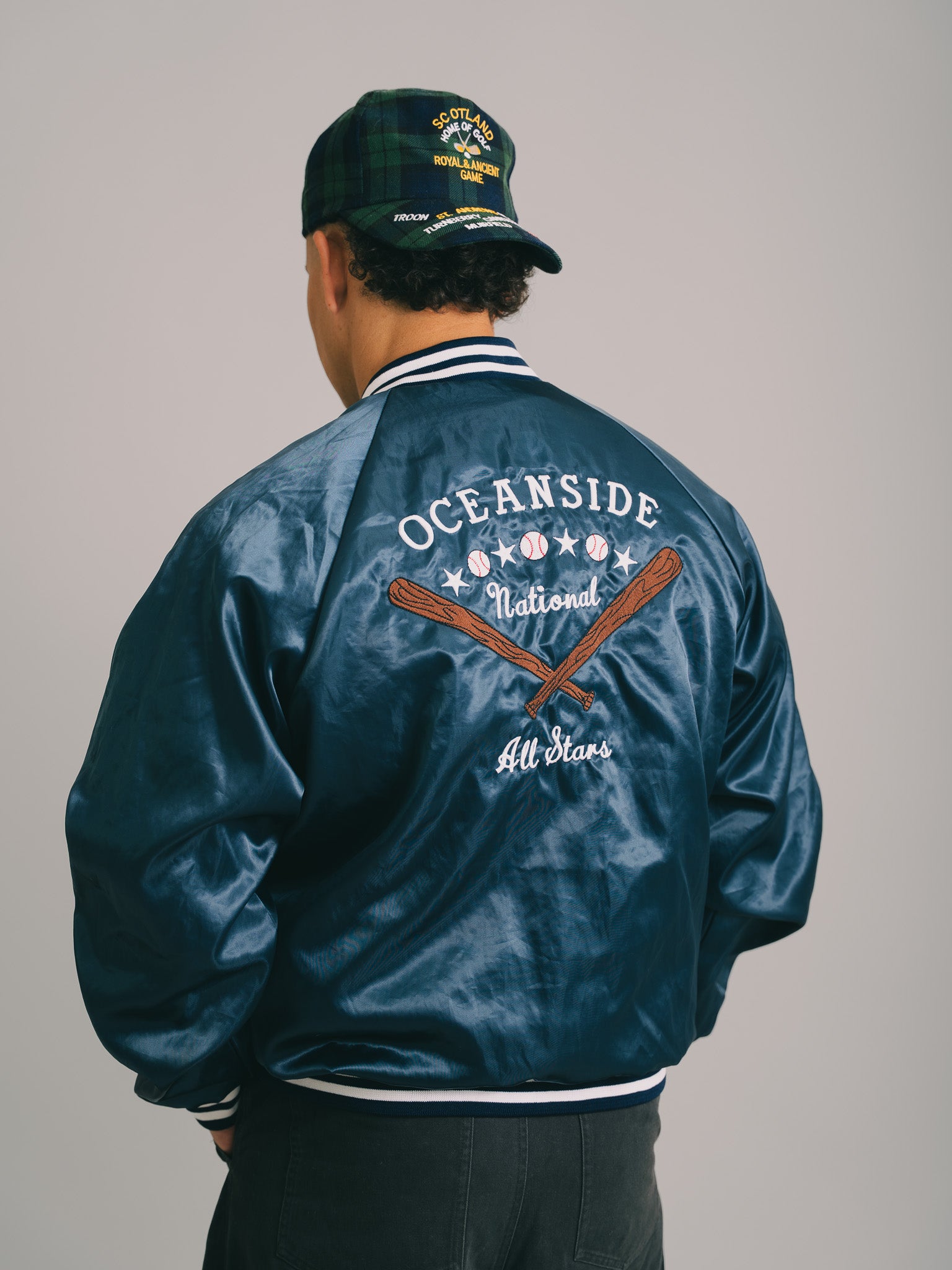 "JAQUETA VINTAGE BASEBALL 2001 "OCEANSIDE NATIONAL"