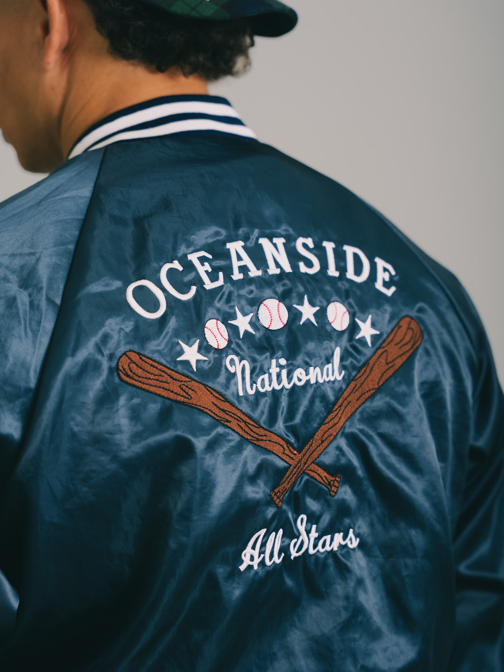 "JAQUETA VINTAGE BASEBALL 2001 "OCEANSIDE NATIONAL"