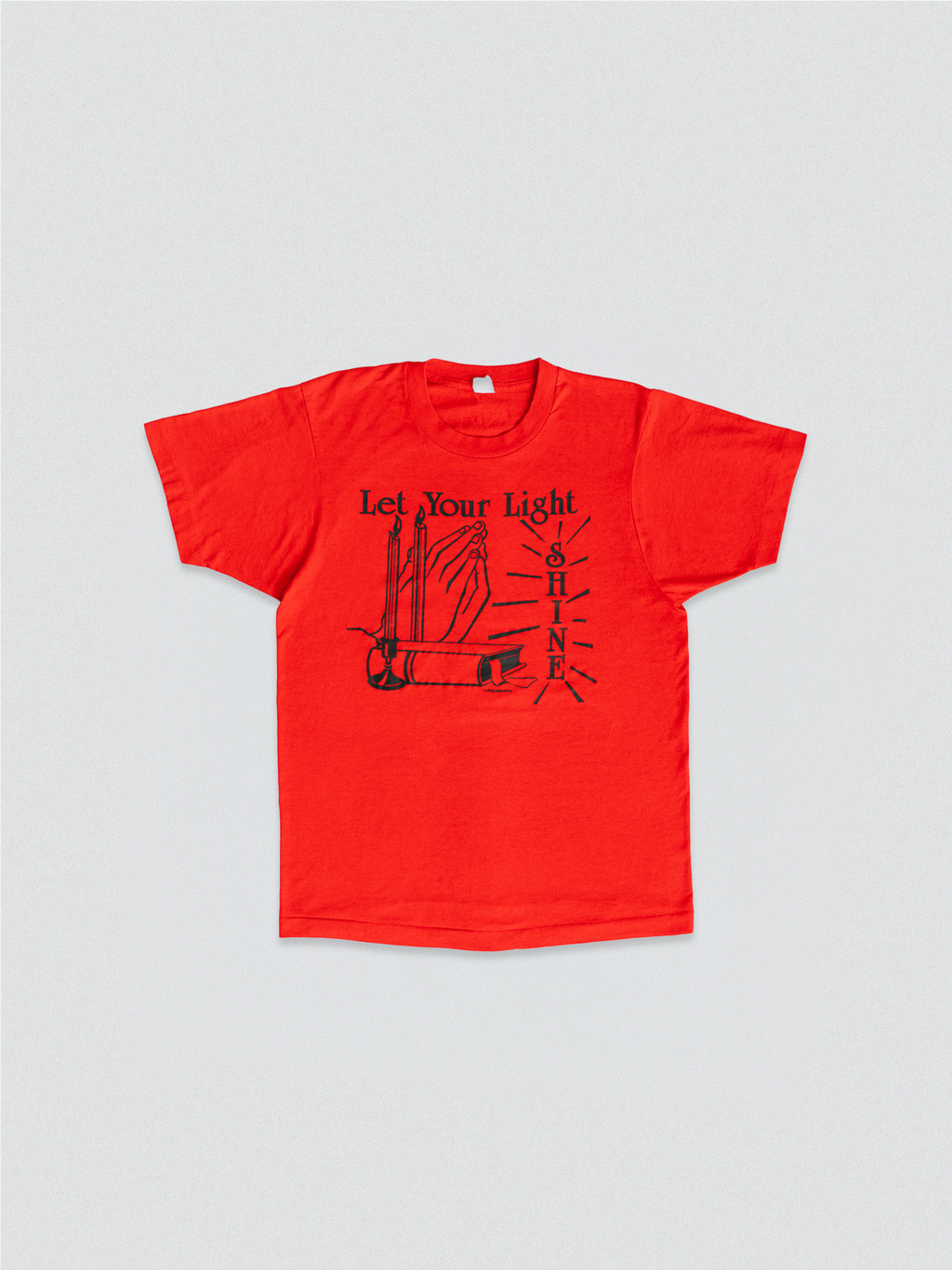 CAMISETA VINTAGE 80`s "LET YOUR LIGHT SHINE" - MADE IN USA